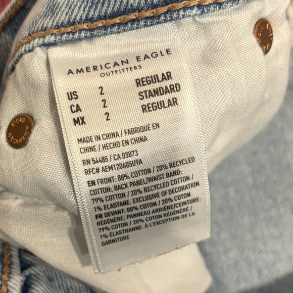 American Eagle Outfitters AE Strigid Ripped High-Waisted Stovepipe Jeans - Picture 2 of 7